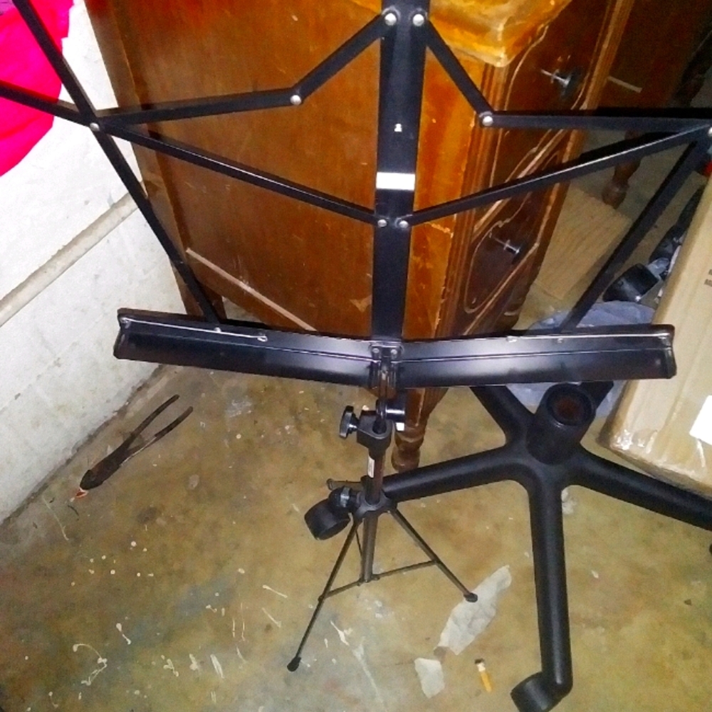On stage stands